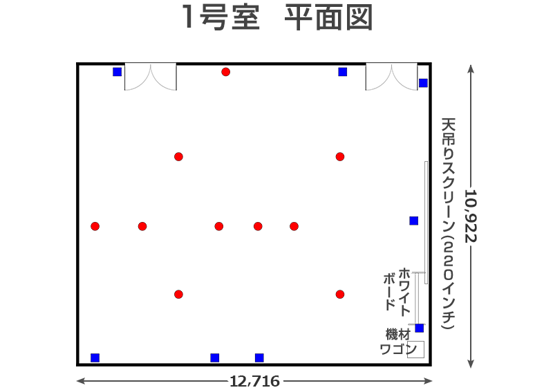 梅田サウス カンファレンスルーム 1号室 平面図
